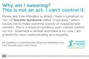 Coprolalia Card